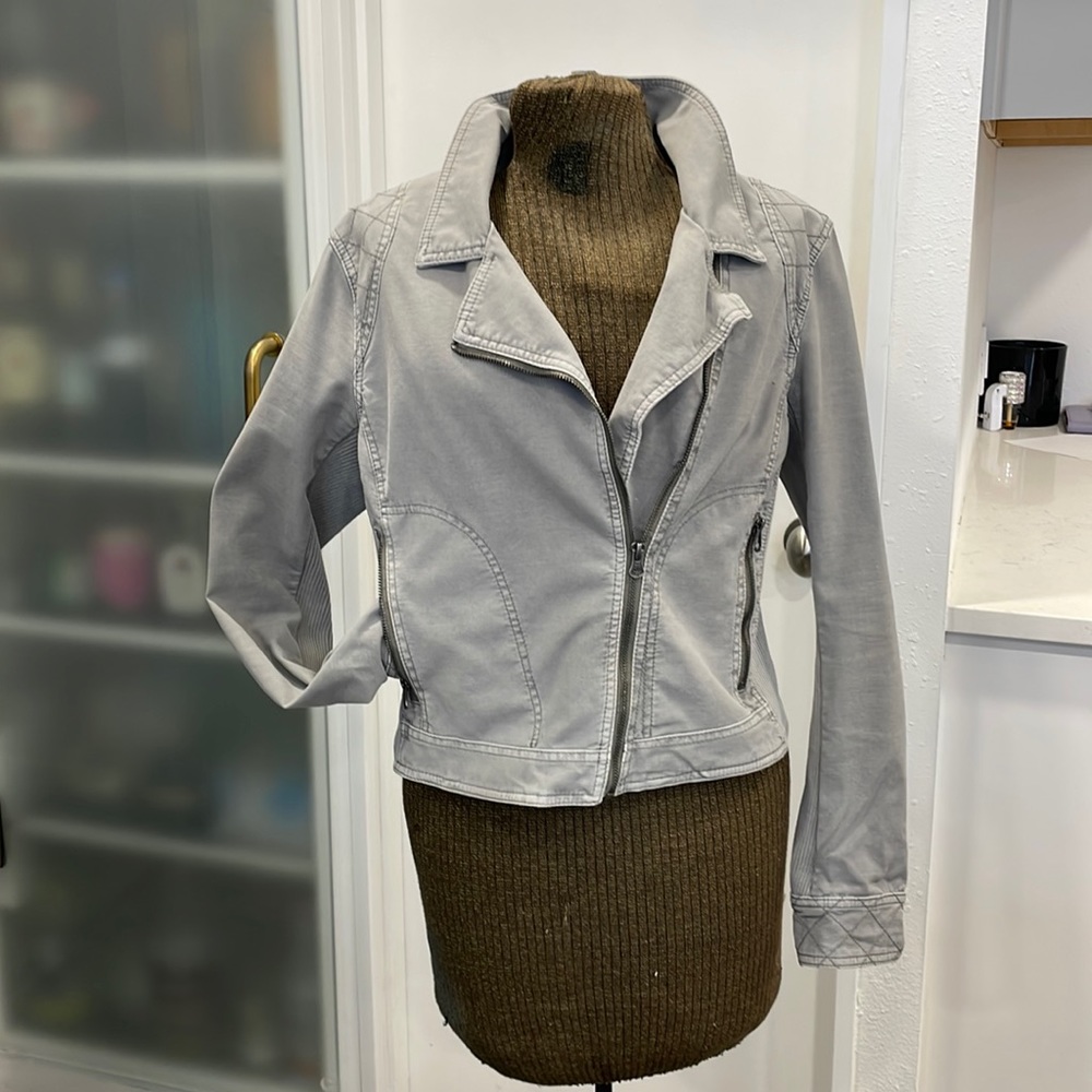 Anthropology Bomber Jacket - Grey - Medium
